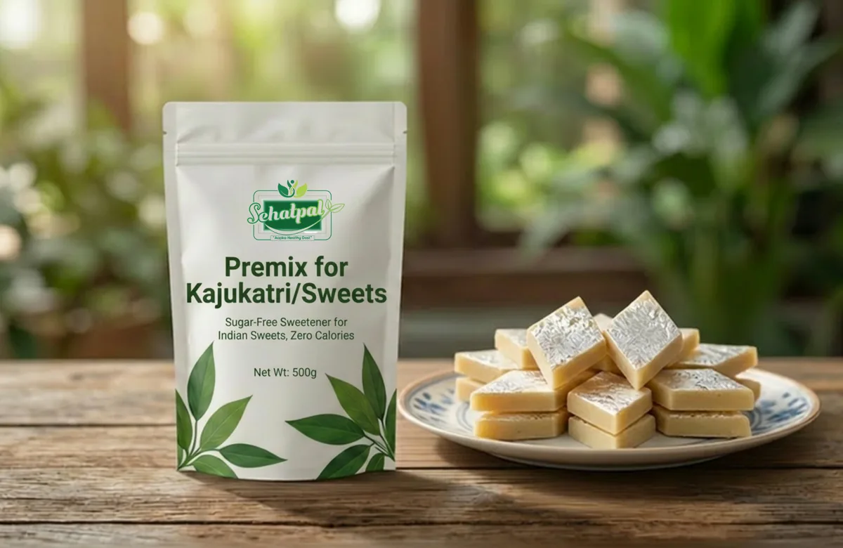 Sehatpal stevia pre-mix for kaju katri preparation
